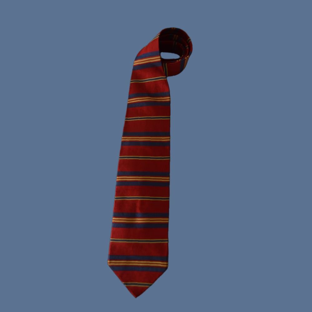 Jos. A. Bank VINTAGE JOS A BANK Tie Made in ITALY Red STRIPES Luxury Necktie Men 57"-60" 100% Silk Classic Width Size ONE SIZE - 1 Thumbnail