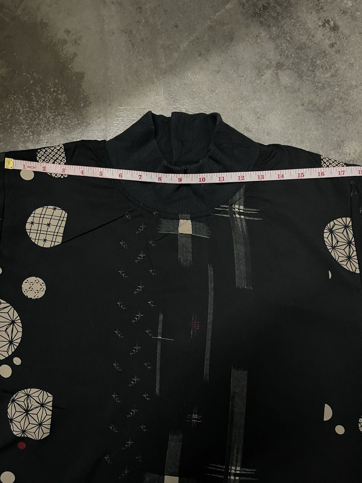 Japanese Brand Japanese "Hannari" Fleece-Lined Geometric Print Smock Jacket Size US M / EU 48-50 / 2 - 11 Thumbnail
