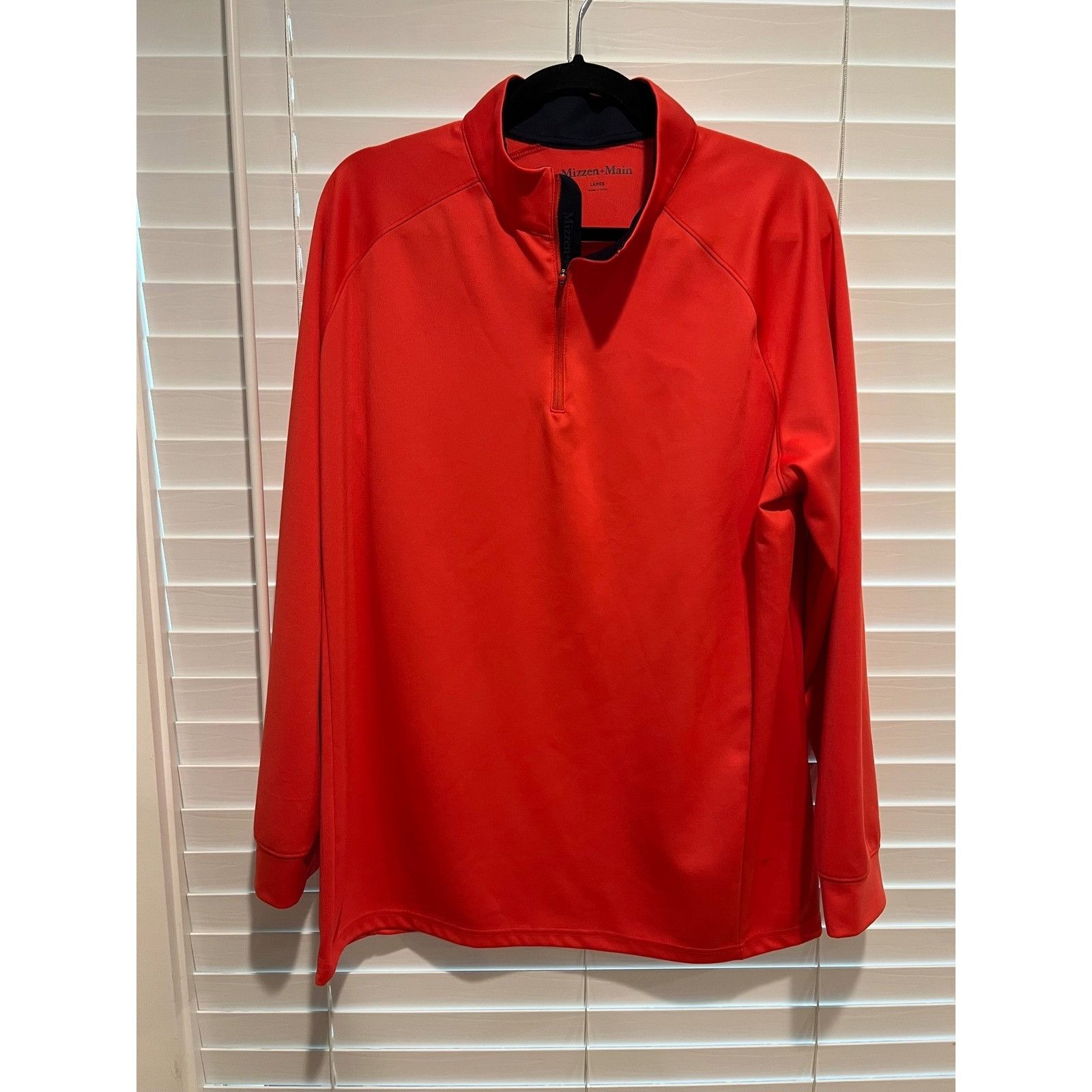 Mizzen+Main Mens Pullover 1/4 Zip Long Sleeve Athletic Top R