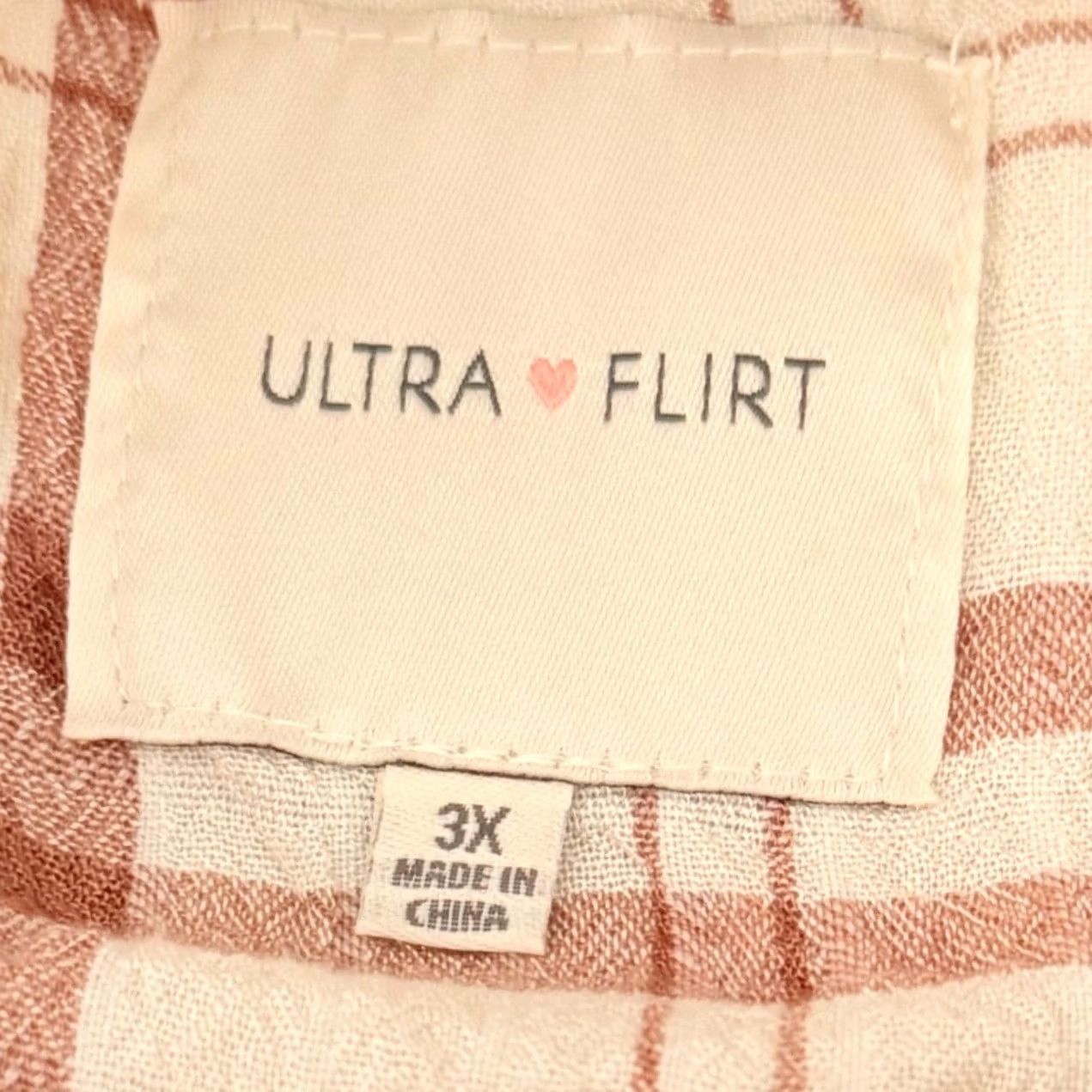 Vintage VINTAGE Ultra Flirt Plaid Crop Top Sleeveless Button Front Tie-Front Collared 3X Womens Boho Western Casual Festival Summer Size XXL / US 16-18 / IT 52-54 - 3 Thumbnail