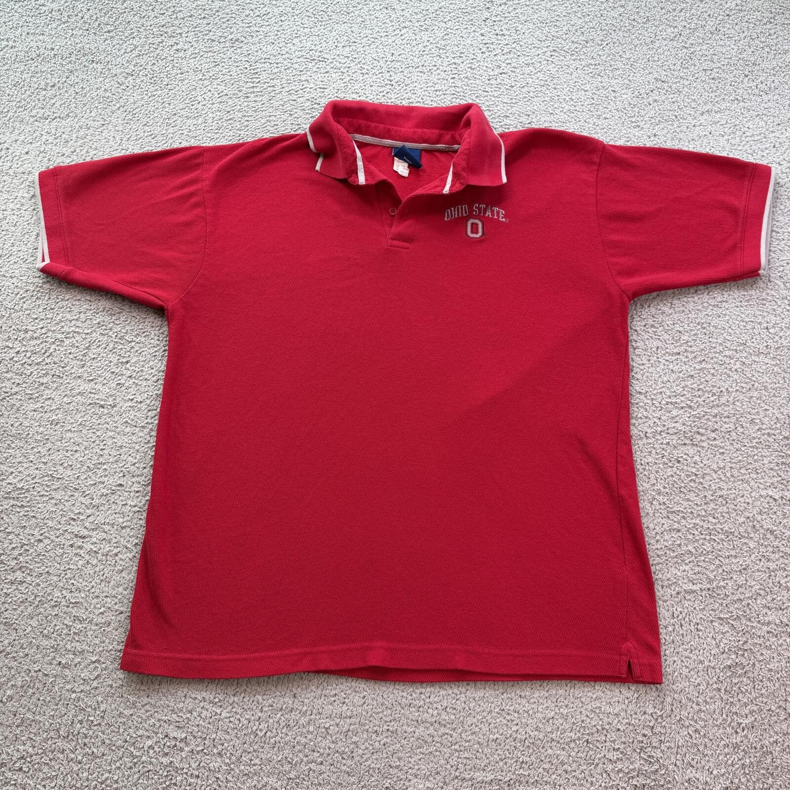 Other Vintage Y2K Ohio State Buckeyes Red Polo Shirt Golf Ncaa L Size US L / EU 52-54 / 3 - 1 Thumbnail