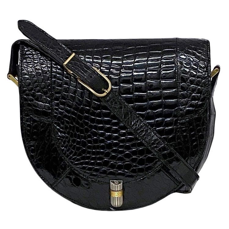 DIOR Shoulder Bag Black Leather