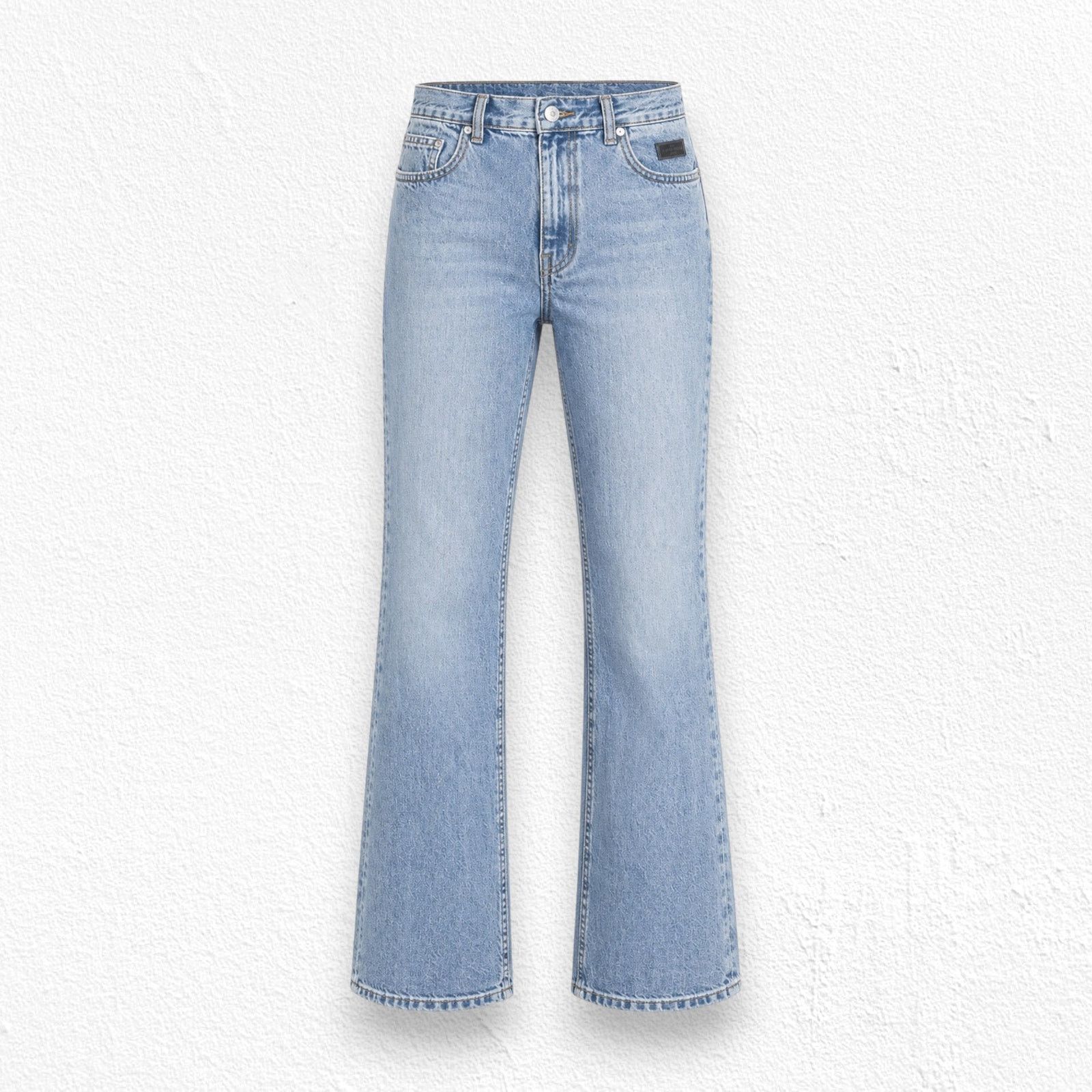 Harley Davidson 2002 Harley-Davidson Bootcut Jeans Light Wash Size 10R Size 32" / US 10 / IT 46 - 1 Thumbnail
