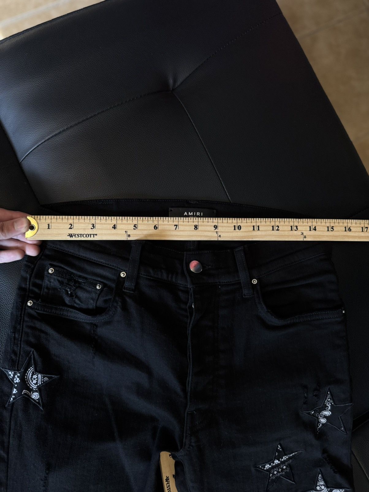 Amiri Amiri Black STAR Jeans Black Patch Size 30 Flawless 🧼 Size US 30 / EU 46 - 12 Thumbnail