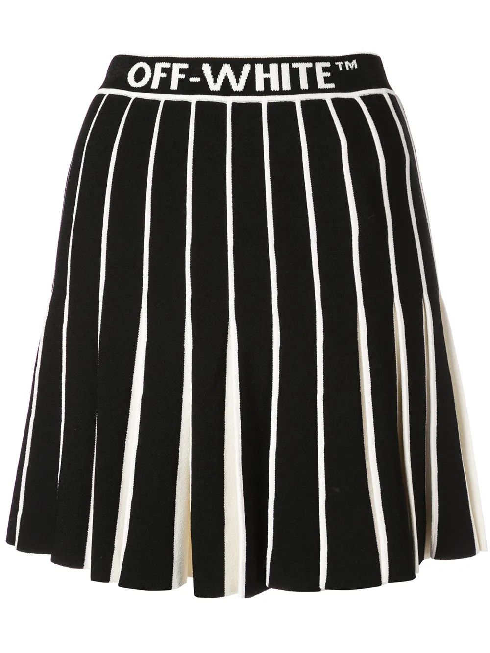 Off-White o1y1225 Logo Mini Skirt in Black/White Size 28" / US 6 / IT 42 - 1 Thumbnail