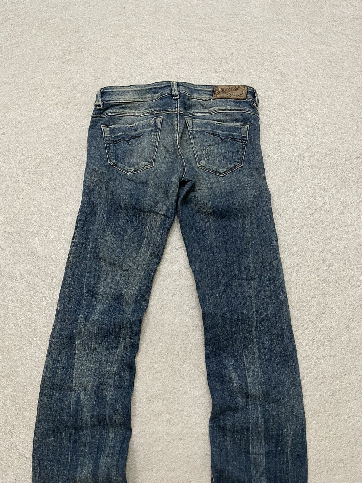 Diesel 2000s Diesel Lowette Denim Mudwash Ripped Jeans Y2K Hysteric Size 25" / US 0 / IT 36 - 9 Thumbnail