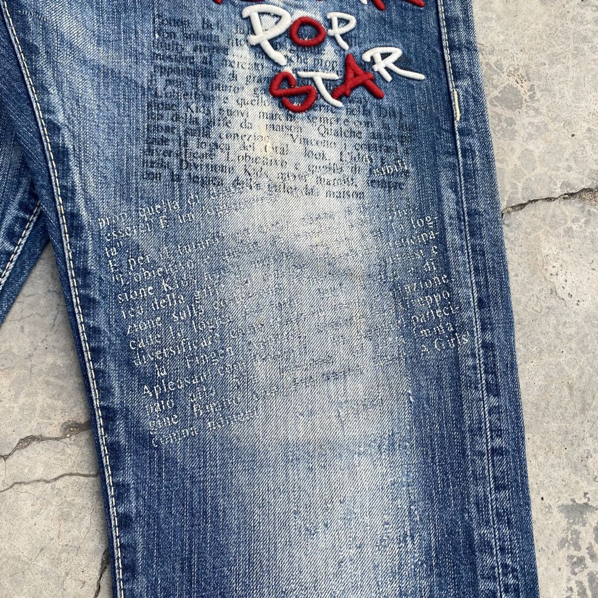 Vintage CO&LU Rockin Pop Star Poem Jeans Size US 32 / EU 48 - 11 Thumbnail