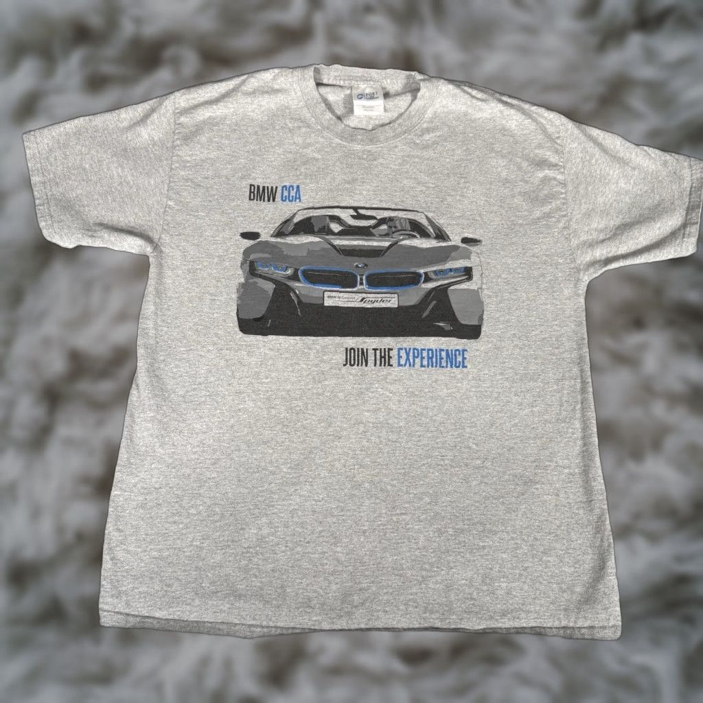 Port & Company BMW i8 Promo Crewneck T Shirt Mens Large Gray Cars Slim Fit Shirt Size US L / EU 52-54 / 3 - 1 Thumbnail