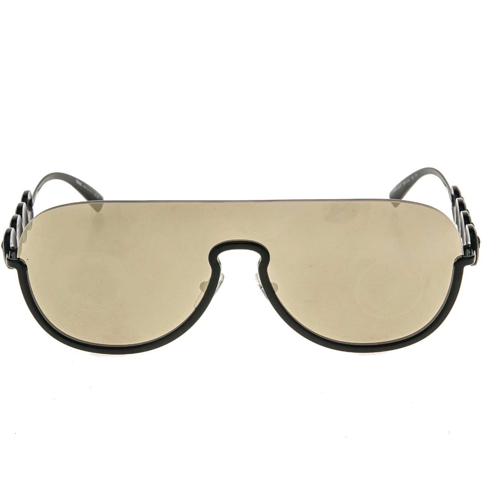 Versace VERSACE VE2215 2215 Black Coin Medusa Stud Gold Sunglasses Size ONE SIZE - 9 Thumbnail