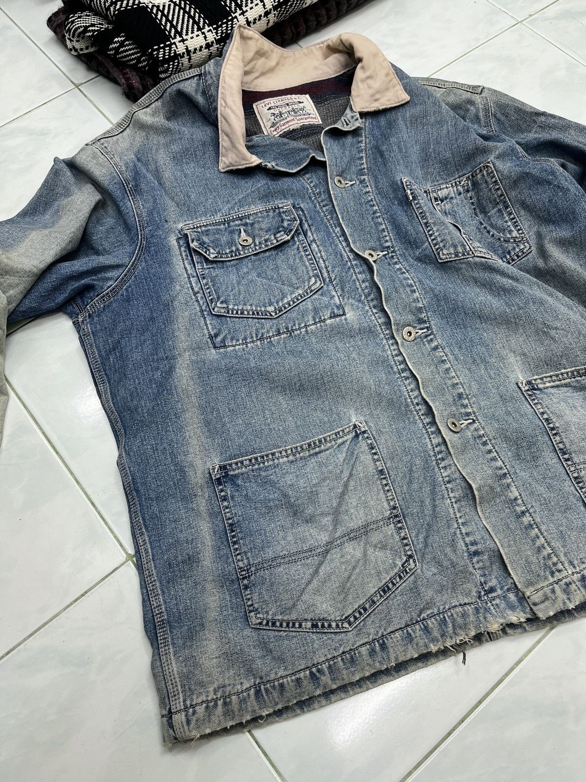Levi's × Vintage 🔥🔥🔥STEALS VTG LEVIS BLANKET LINED CHORE JACKET Size US L / EU 52-54 / 3 - 14 Thumbnail