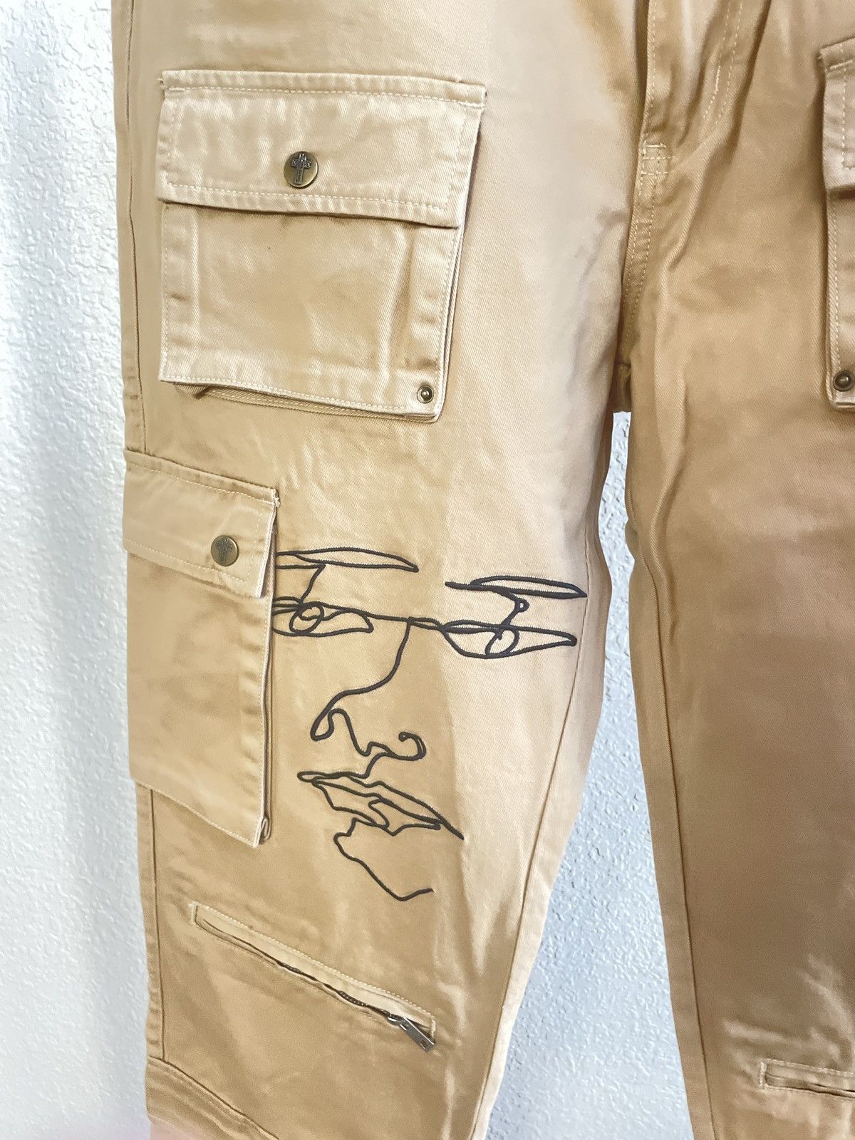 Vintage NOBRAC SUPPLY Faces Cargo Pants Size US 34 / EU 50 - 2 Thumbnail