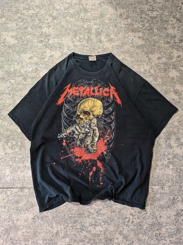 Band Tees × Metallica × Vintage Vintage Trashed Faded 00s Metallica Pushead 2008 tshirt Size US XL / EU 56 / 4 - 1 Thumbnail