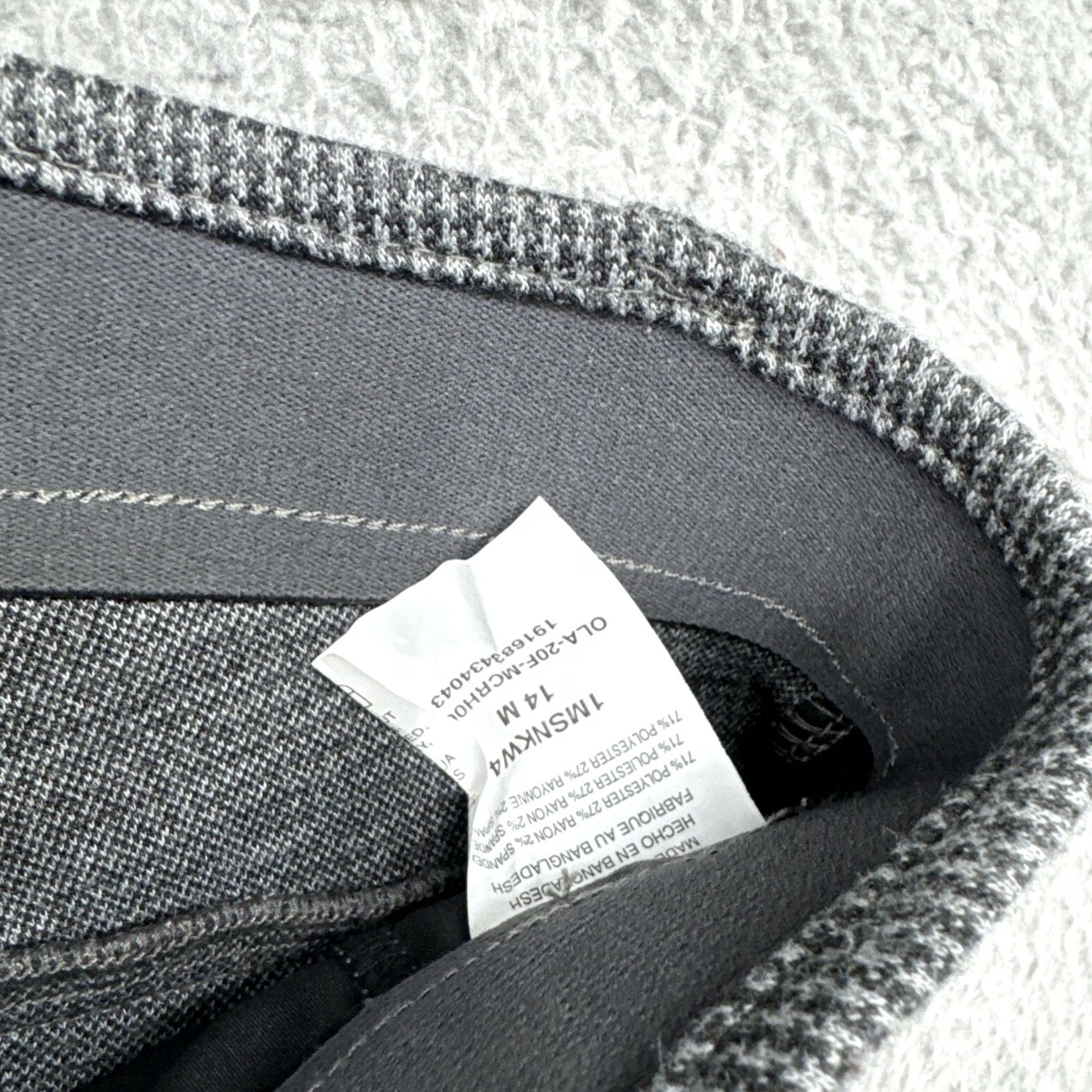 Lee Lee Woman's Pants Gray Houndstooth Mid Rise Regular Fit Straight Leg Size 14M Size 36" / US 14 / IT 50 - 4 Thumbnail