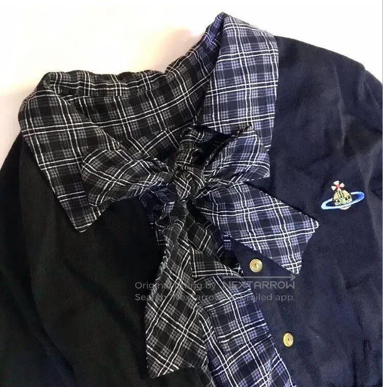 Vivienne Westwood Vivienne Westwood Gray-black plaid planet embroidered dres Size S / US 4 / IT 40 - 5 Thumbnail