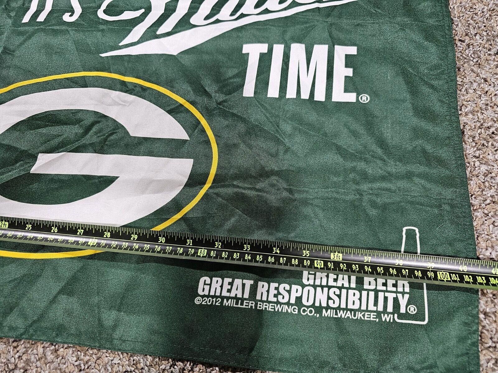Designer 2012 Green Bay Packers “GO PACK GO It's Miller Time" Flag Size ONE SIZE - 4 Thumbnail