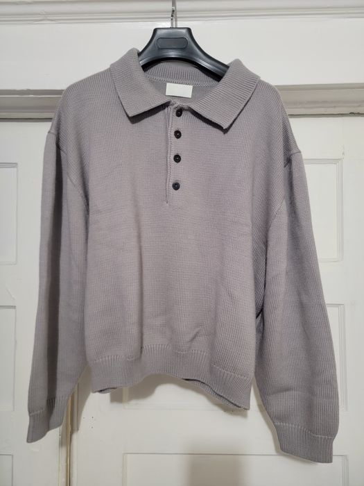 Ermenegildo Zegna ZEGNA FEAR OF GOD Grey Polo Knit Sweater | Grailed