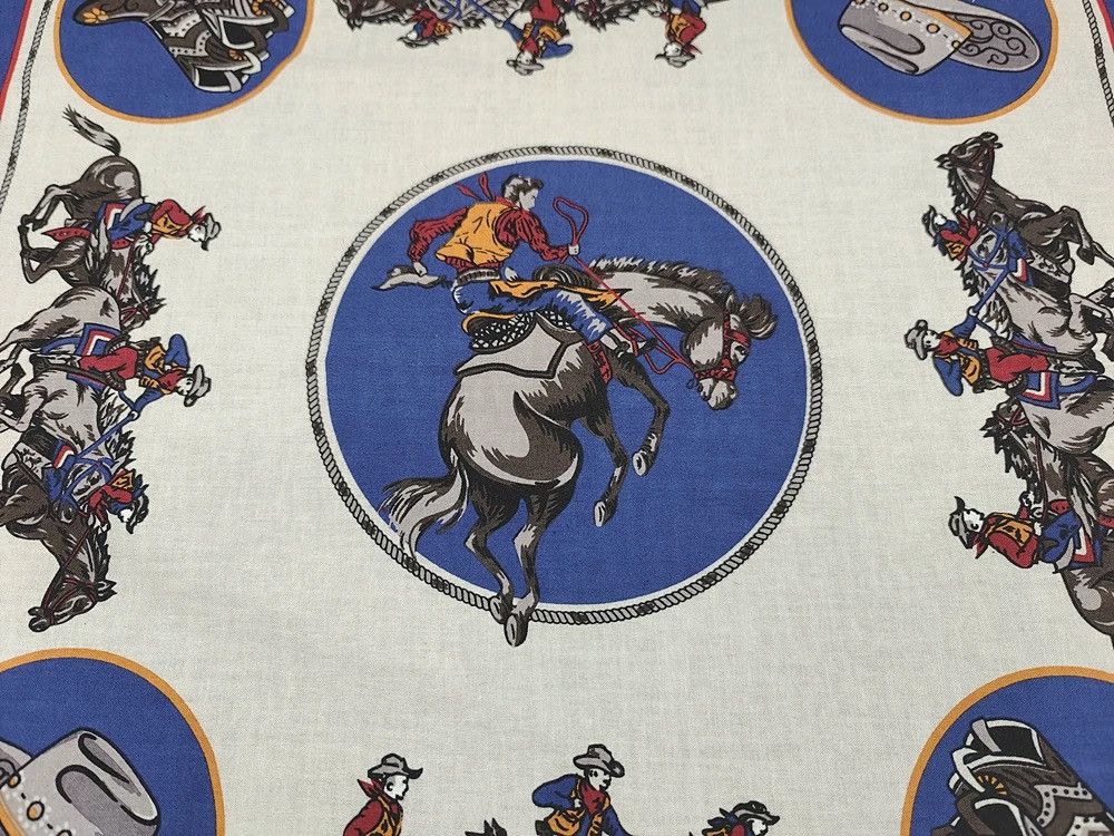 RRL Ralph Lauren RRL Vintage Rodeo Cowboy Bandanna COTTON Scarf handkerchief Size ONE SIZE - 5 Thumbnail