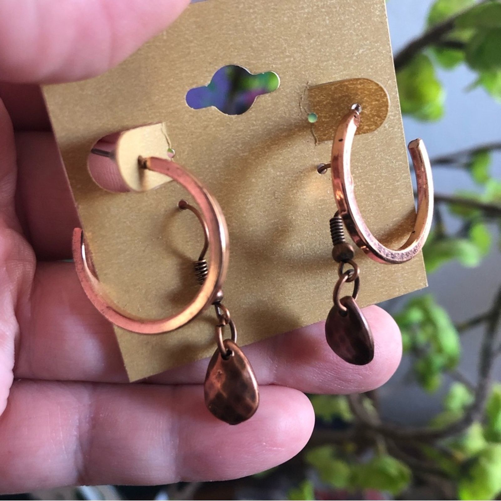 Jewelry Layered triple strand copper plated necklace and earring set Size ONE SIZE - 9 Thumbnail