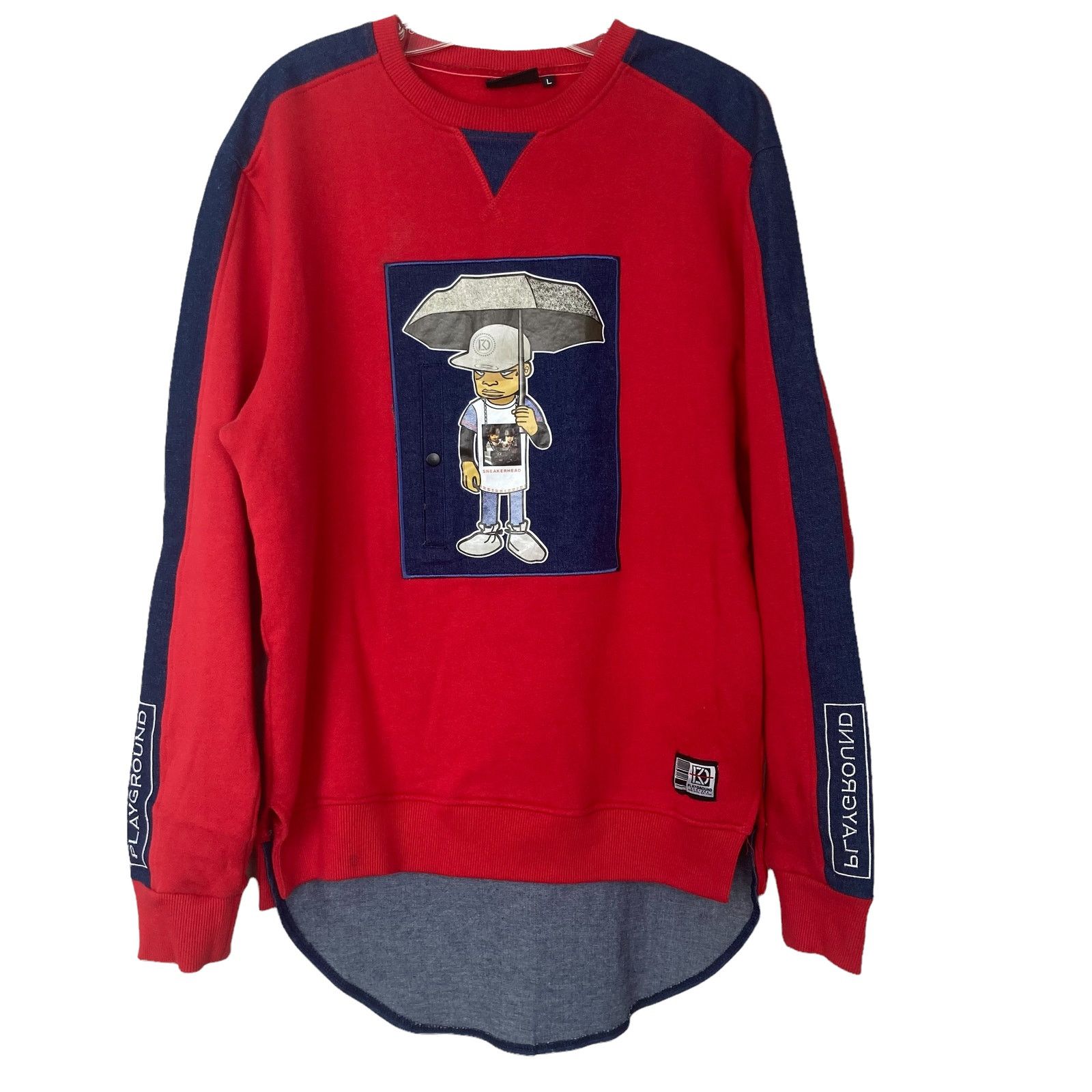 Other Koodoo Playground Sneakerhead Red Sweatshirt Denim Sz L Size US L / EU 52-54 / 3 - 1 Thumbnail