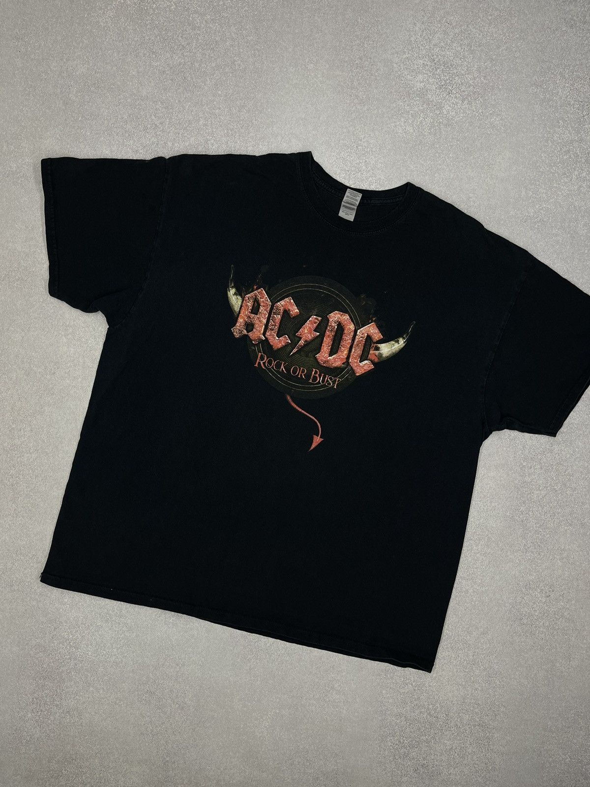 AC/DC Vintage Ac Dc Rock or Bust Rock Band Black T Shirt Big Logo Size US XXL / EU 58 / 5 - 1 Thumbnail