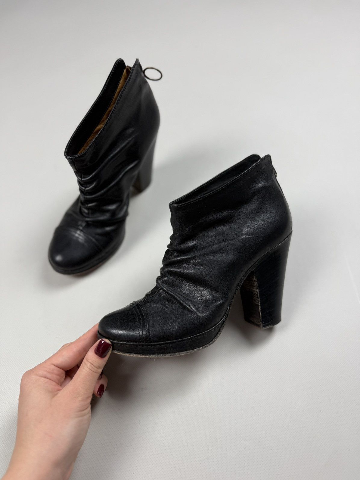 Fiorentini + Baker Fiorentini Baker Leather Avant-Garde Heeled Boots Shoes Size US 6.5 / IT 36.5 - 13 Thumbnail