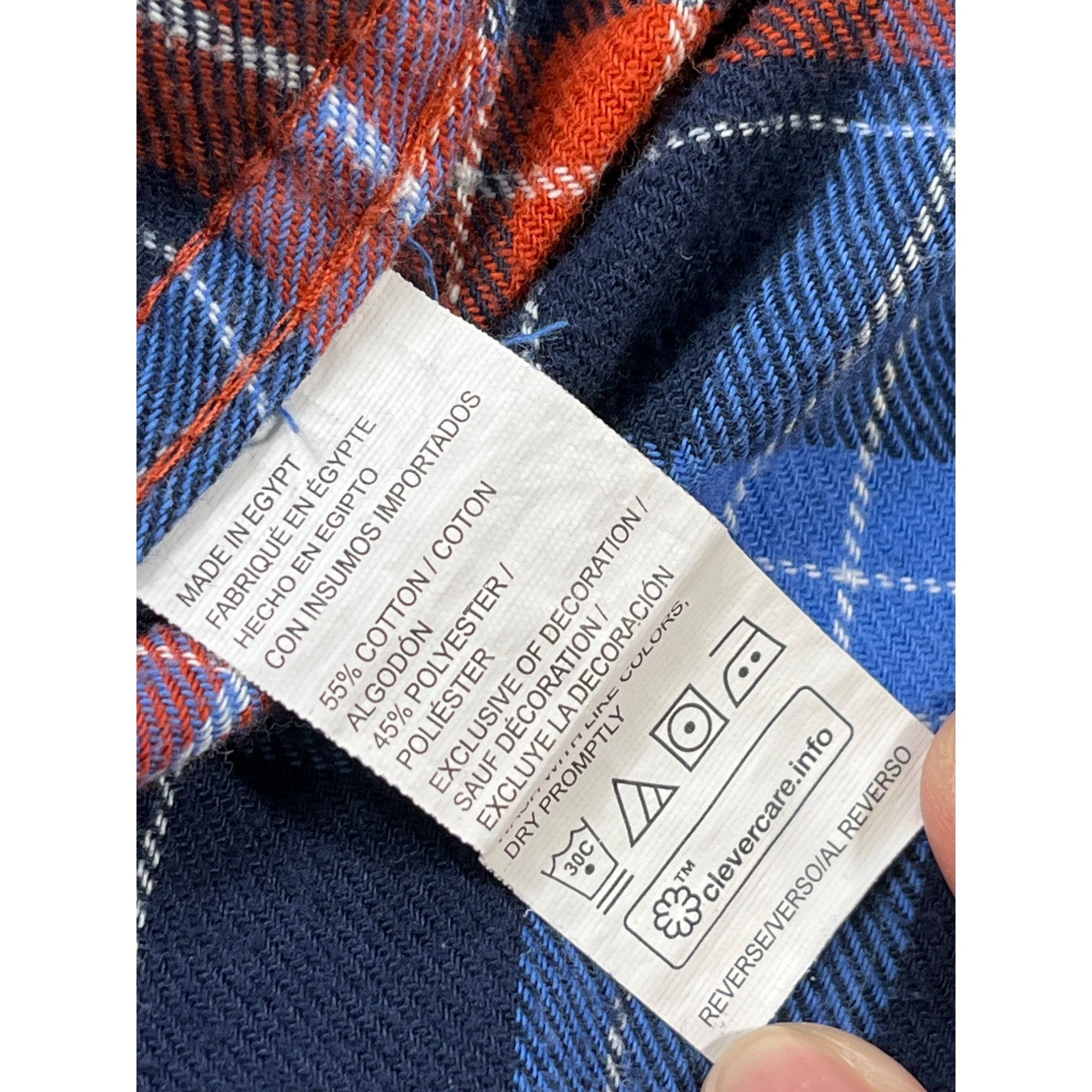 Izod IZOD SKU 7651Mens Red and Blue Plaid Button Down Long Sleeve Size US L / EU 52-54 / 3 - 11 Thumbnail