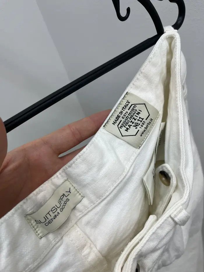 Suitsupply Suitsupply White Slim Straight Selvedge Denim Jeans Size US 32 / EU 48 - 4 Thumbnail
