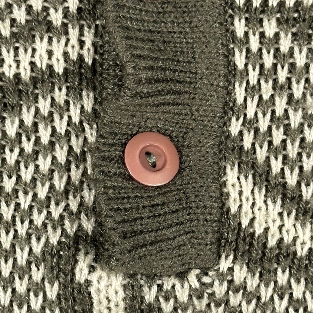 Vintage VINTAGE Boulevard Sweater Men Large Tall Gray Knit Geometric 80s USA Made Polo Size US L / EU 52-54 / 3 - 4 Thumbnail