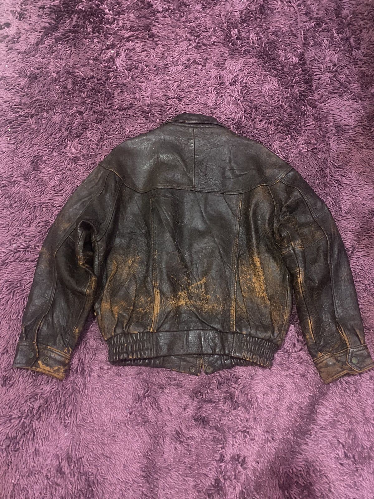 Japanese Brand × Vintage Vintage Leather Like Flight Jacket Size US M / EU 48-50 / 2 - 4 Thumbnail