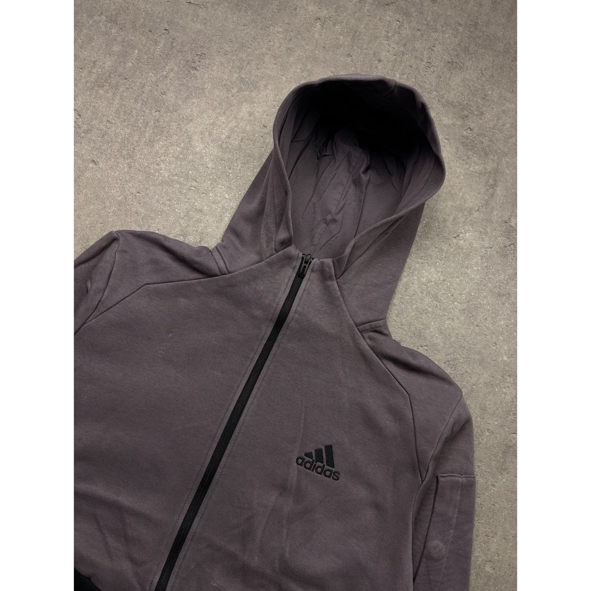 Adidas Adidas Essential Color-Block Full-Zip Hoodie - Charcoal & Bl Size US M / EU 48-50 / 2 - 4 Thumbnail