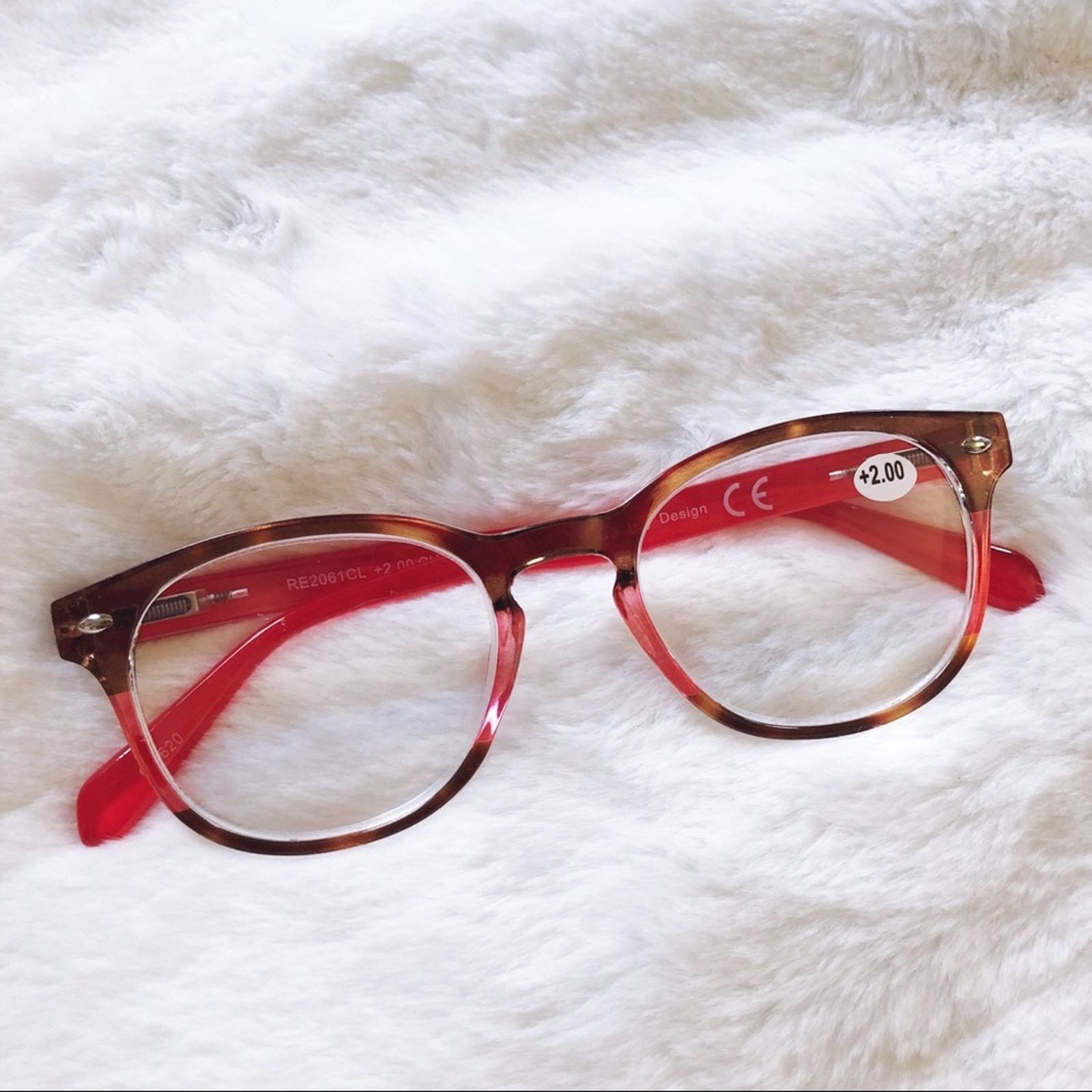 Other Hector Red & Brown Round Rim Reader Glasses Size ONE SIZE - 1 Thumbnail