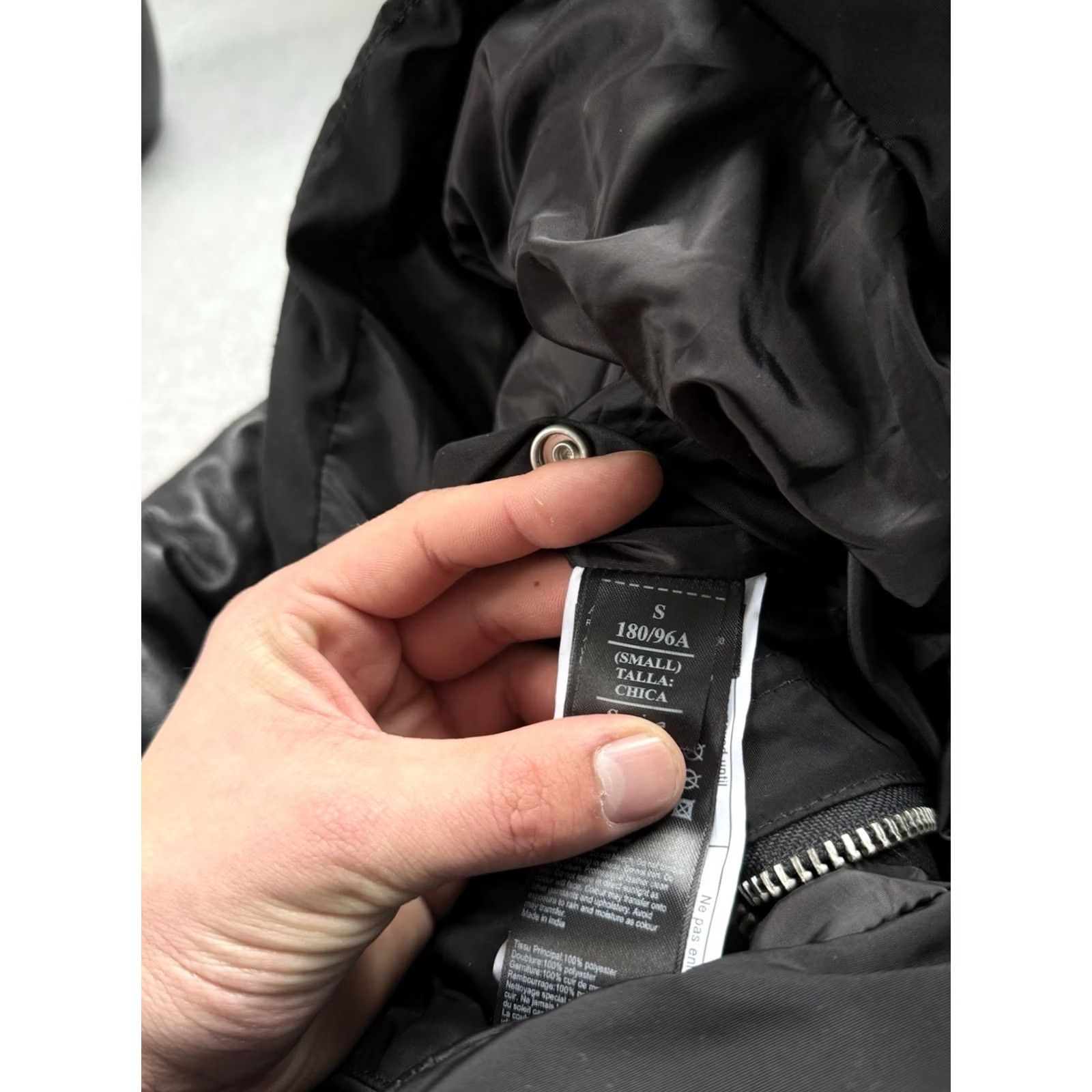Allsaints AllSaints Leather Puffer Jacket Men’s Small Black Quilted Winter Coat Size US S / EU 44-46 / 1 - 7 Thumbnail