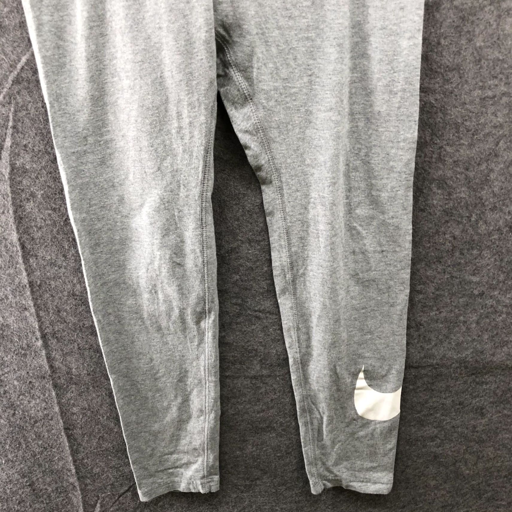 Nike Nike Club Logo Leggings Womens M Gray Swoosh Cotton Blend Yoga Gym Lounge Size 32" / US 10 / IT 46 - 4 Thumbnail