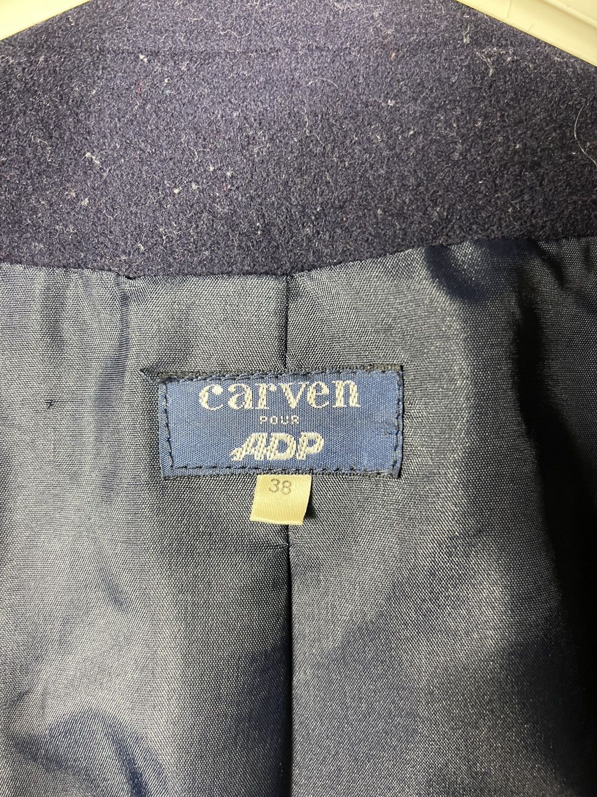 Carven Vintage Carven pour ADP France wool navy archive long coat Size S / US 4 / IT 40 - 14 Thumbnail