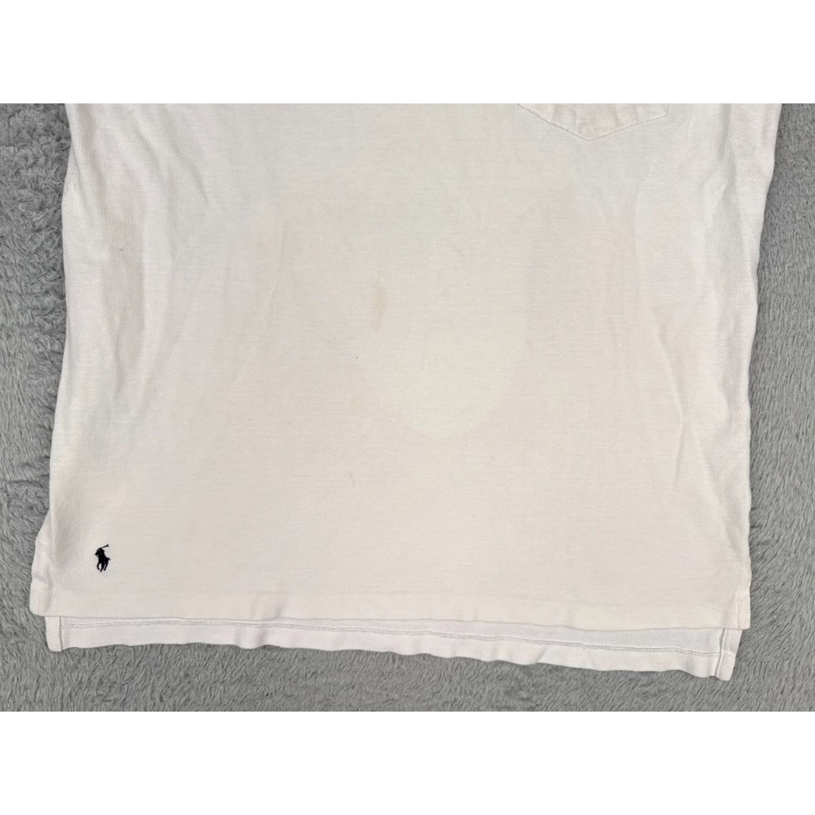 Ralph Lauren VINTAGE Ralph Lauren Polo Shirt Men XL White 100% Cotton Golf Slim Short Sleeve Size US XL / EU 56 / 4 - 5 Thumbnail