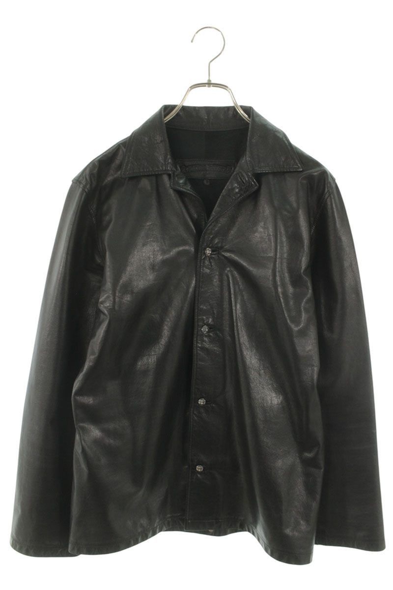 Chrome Hearts Cross Ball Button Leather Blouson Black Size S, Men's