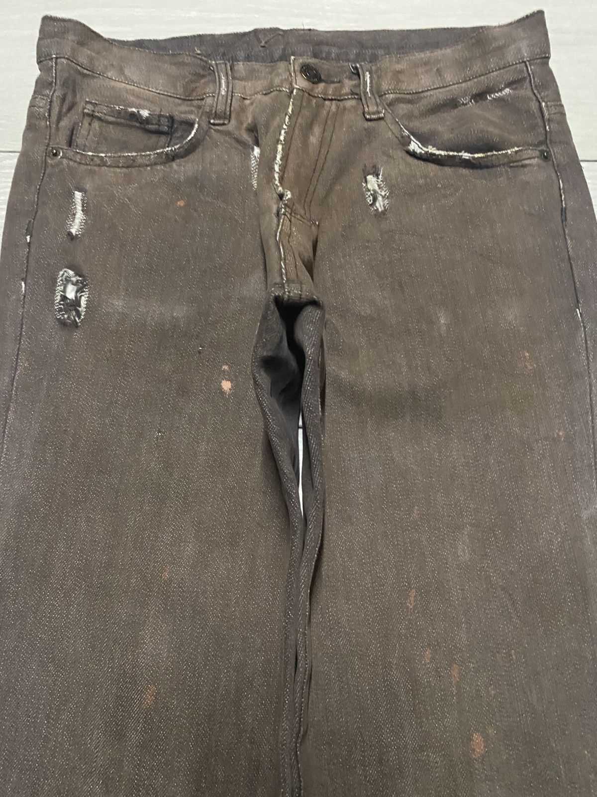 Japanese Brand Vintage Japanese Brand Distressed SLim Fit Streetwear Jeans Size US 29 - 3 Thumbnail