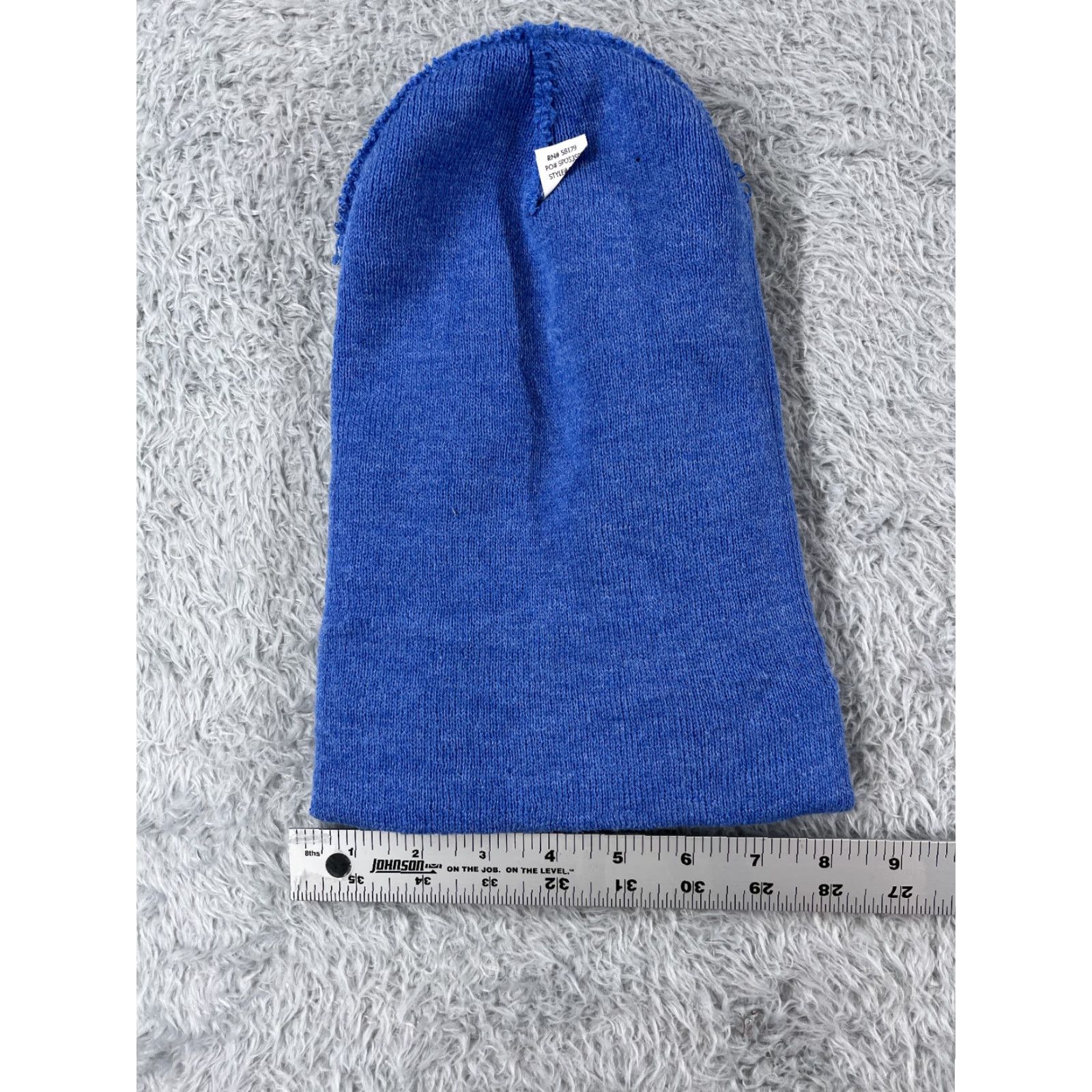 Vintage PromoHeadwear Beanie Hat Unisex Adults One Size Blue Acrylic Knit Snow Ski Winter Winter Beanie Womens Mens Size ONE SIZE - 6 Thumbnail