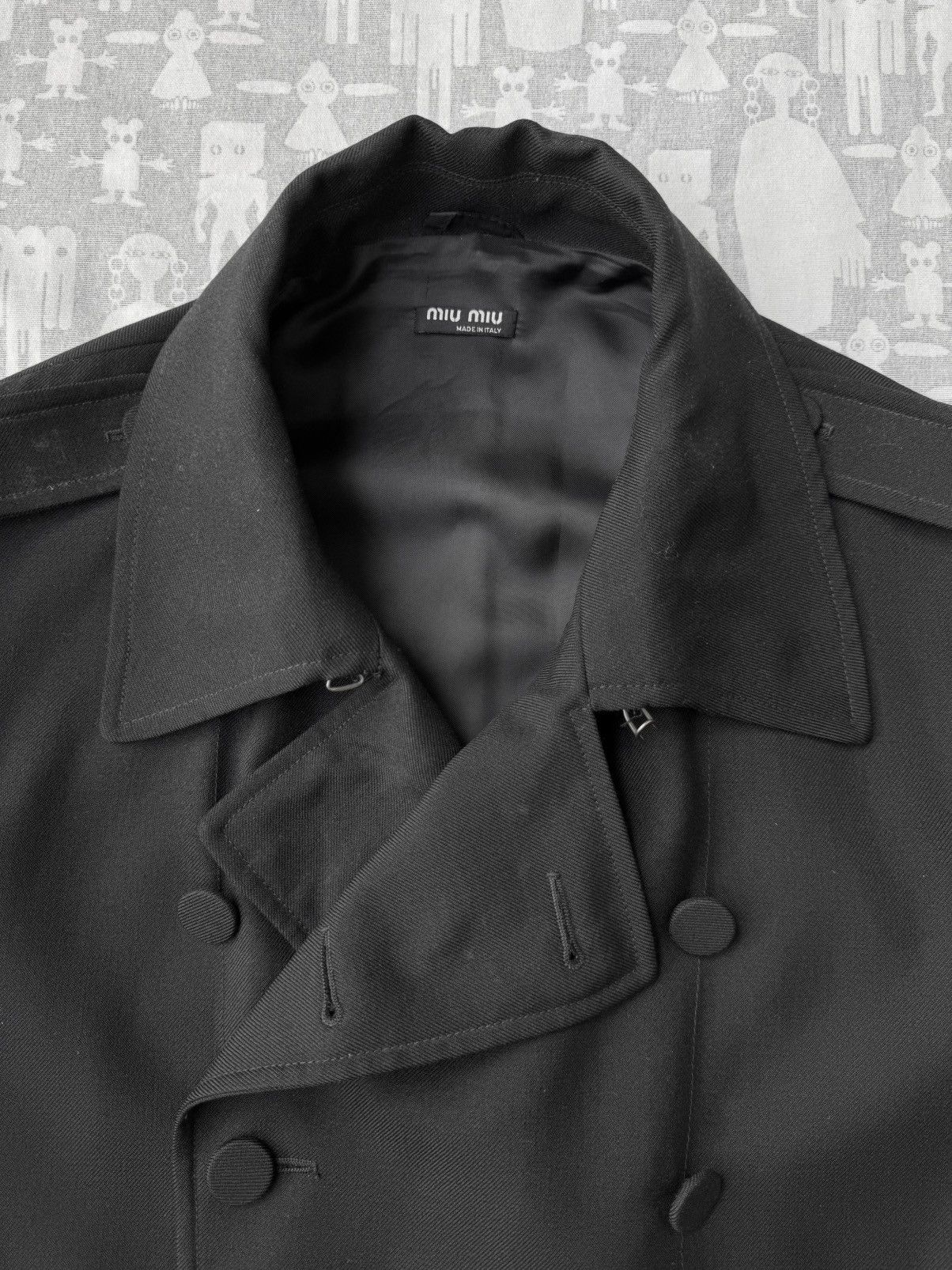 Miu Miu Miu Miu AW01 Double Breasted Military Wool Coat Size US M / EU 48-50 / 2 - 2 Thumbnail