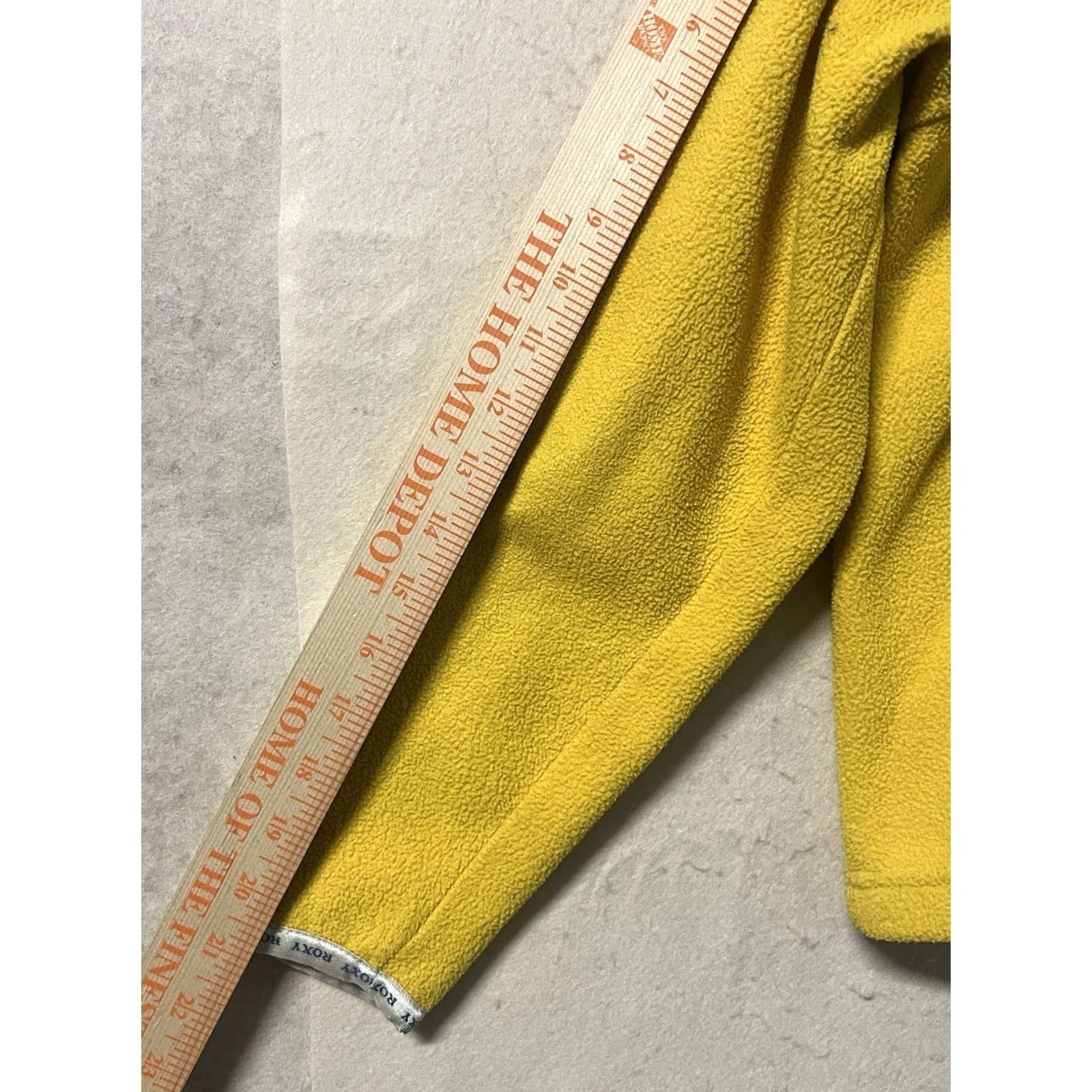 Vintage ROXY Jacket Women's Medium Yellow Gray Fleece Zip Full Jacket Size M / US 6-8 / IT 42-44 - 5 Thumbnail