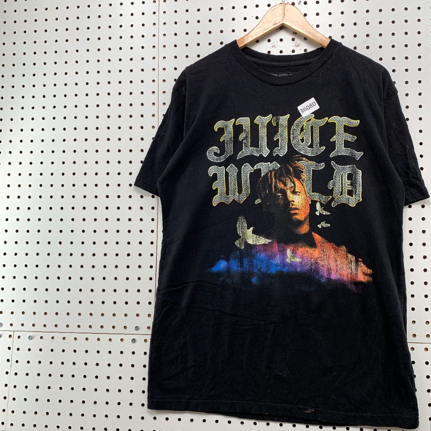Vintage 999 Juice Wrld Shirt Mens Large Black Hip Hop Tee Short Sleeve 21x29 Size US L / EU 52-54 / 3 - 3 Thumbnail