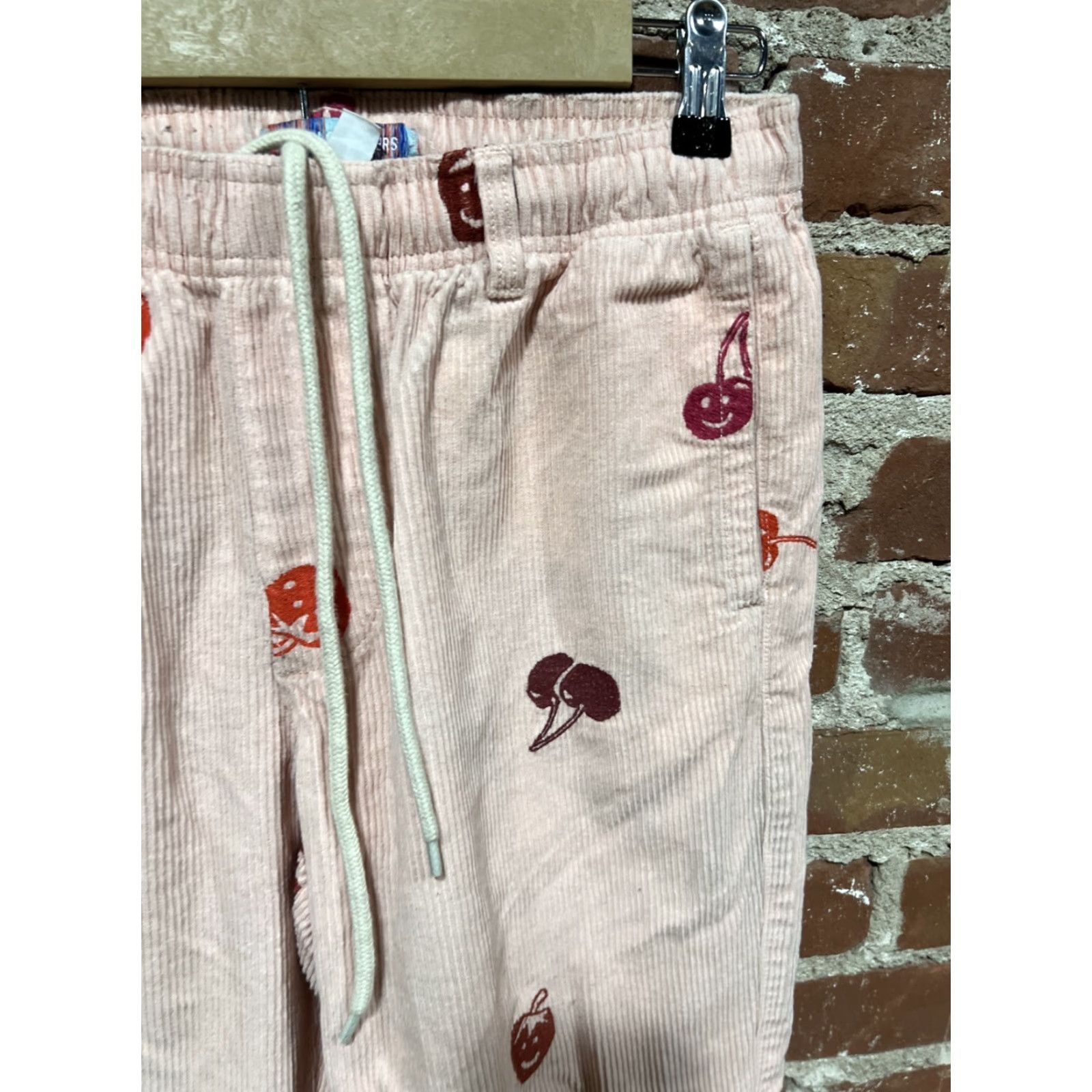 Urban Outfitters VINTAGE is not applicable; use Urban Outfitters Pants Pink Corduroy Beach Cherry Strawberry Drawstring Small Size US 29 - 2 Thumbnail