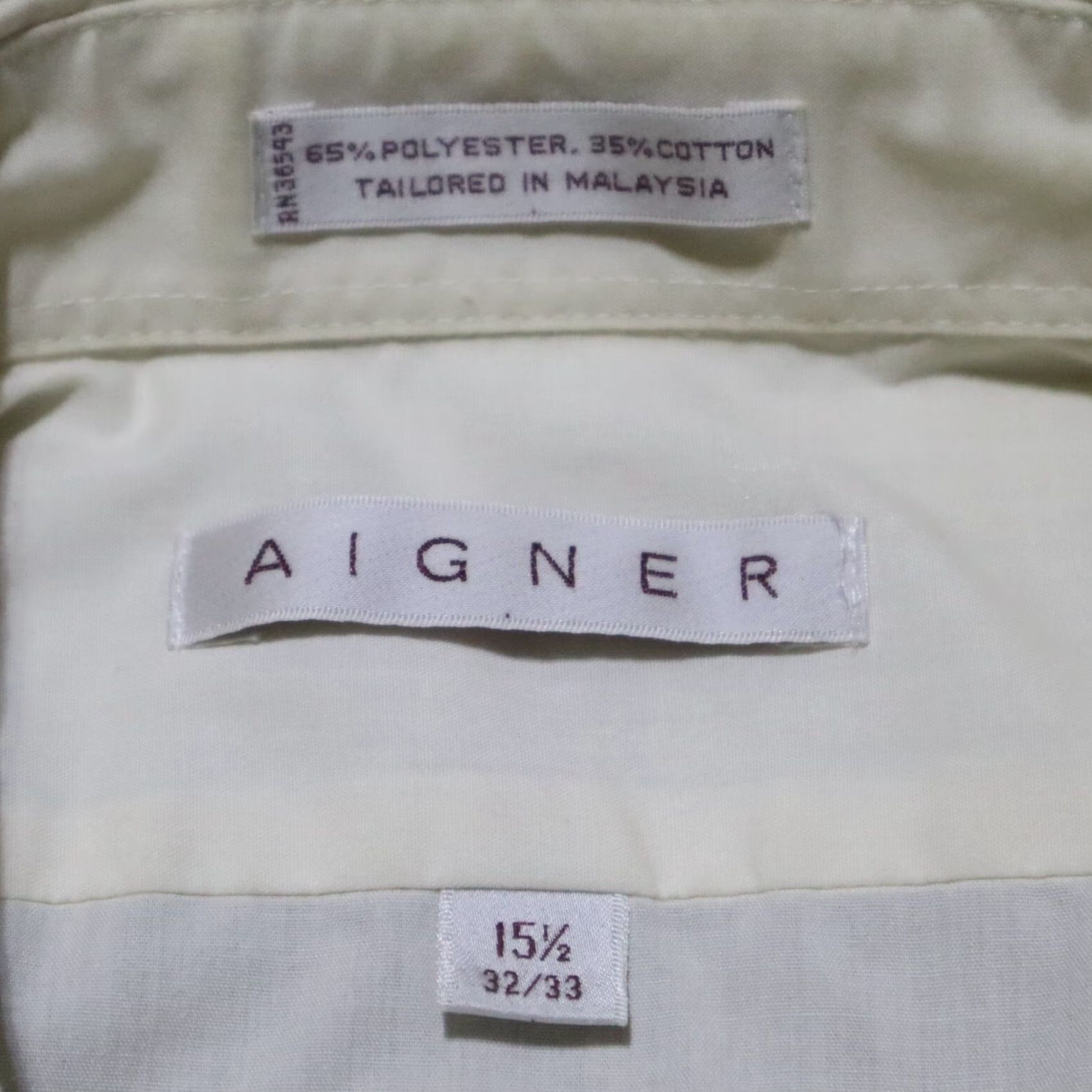 Etienne Aigner Etienne Aigner Shirt Dress Shirt Beige Solid Button-Down Long Sleeve Men Size 15.5 32/33 Collared Button Down Denim? Size US M / EU 48-50 / 2 - 2 Thumbnail