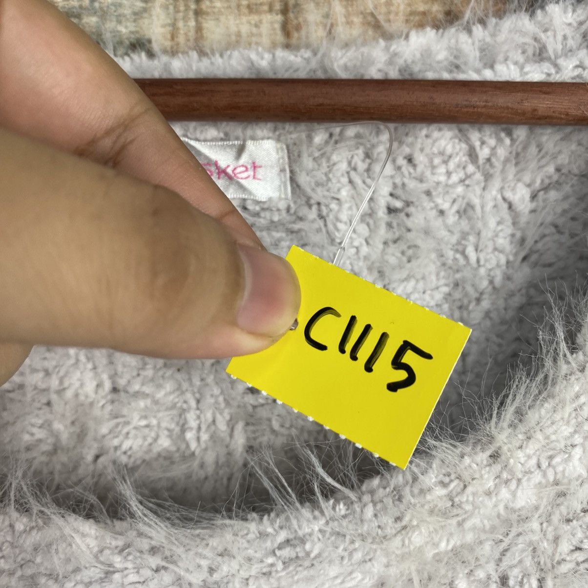 Homespun Knitwear × Japanese Brand DL Anne Basket Gray Mohair Knitwear #C1115 Size L / US 10 / IT 46 - 10 Thumbnail