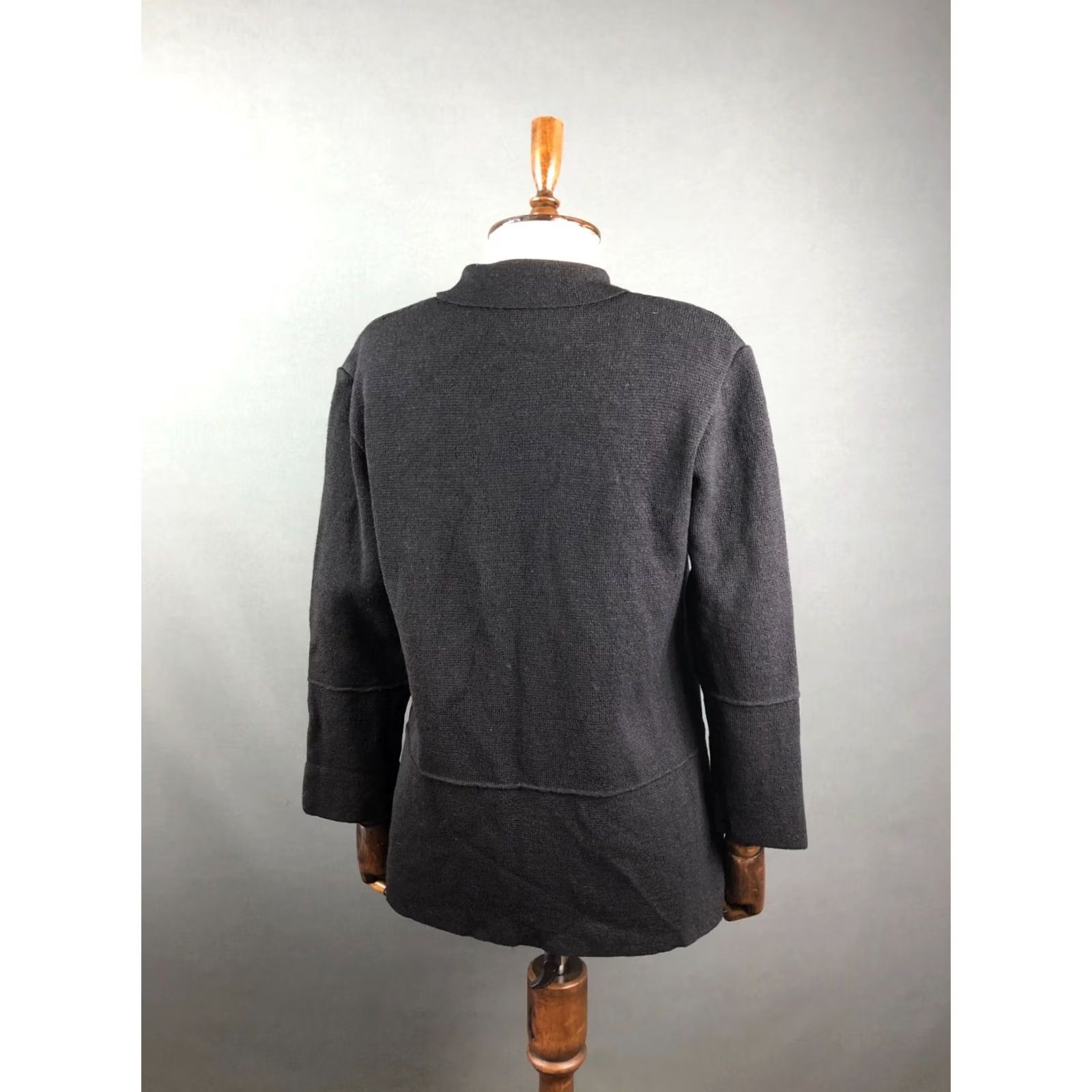 Vintage Annette Görtz Blazer Jacket Women M Black Wool Crepe Short Sleeve Long Sleeve Button Casual Classic Basic Jacket Mens? Ladies Size M / US 6-8 / IT 42-44 - 3 Thumbnail