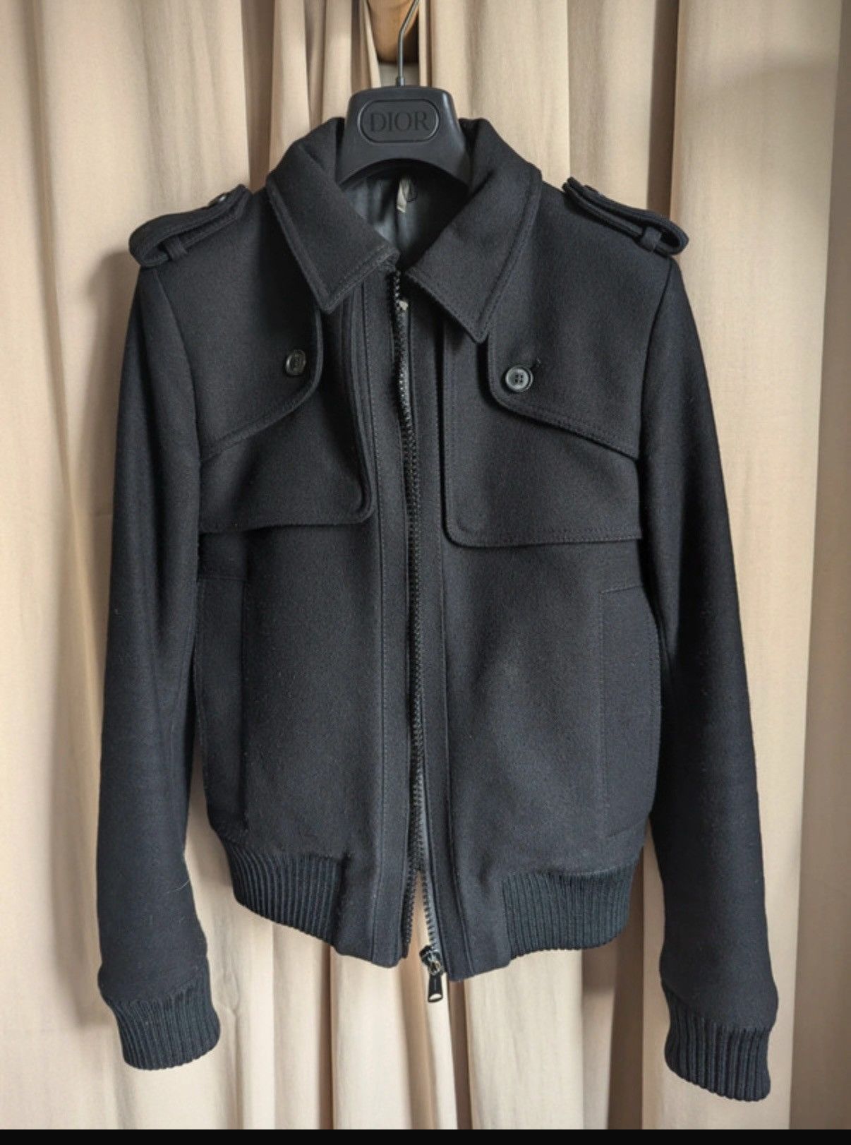 Dior × Hedi Slimane 2006AW Dior Homme Cashmere Wool Pea Coat | Grailed