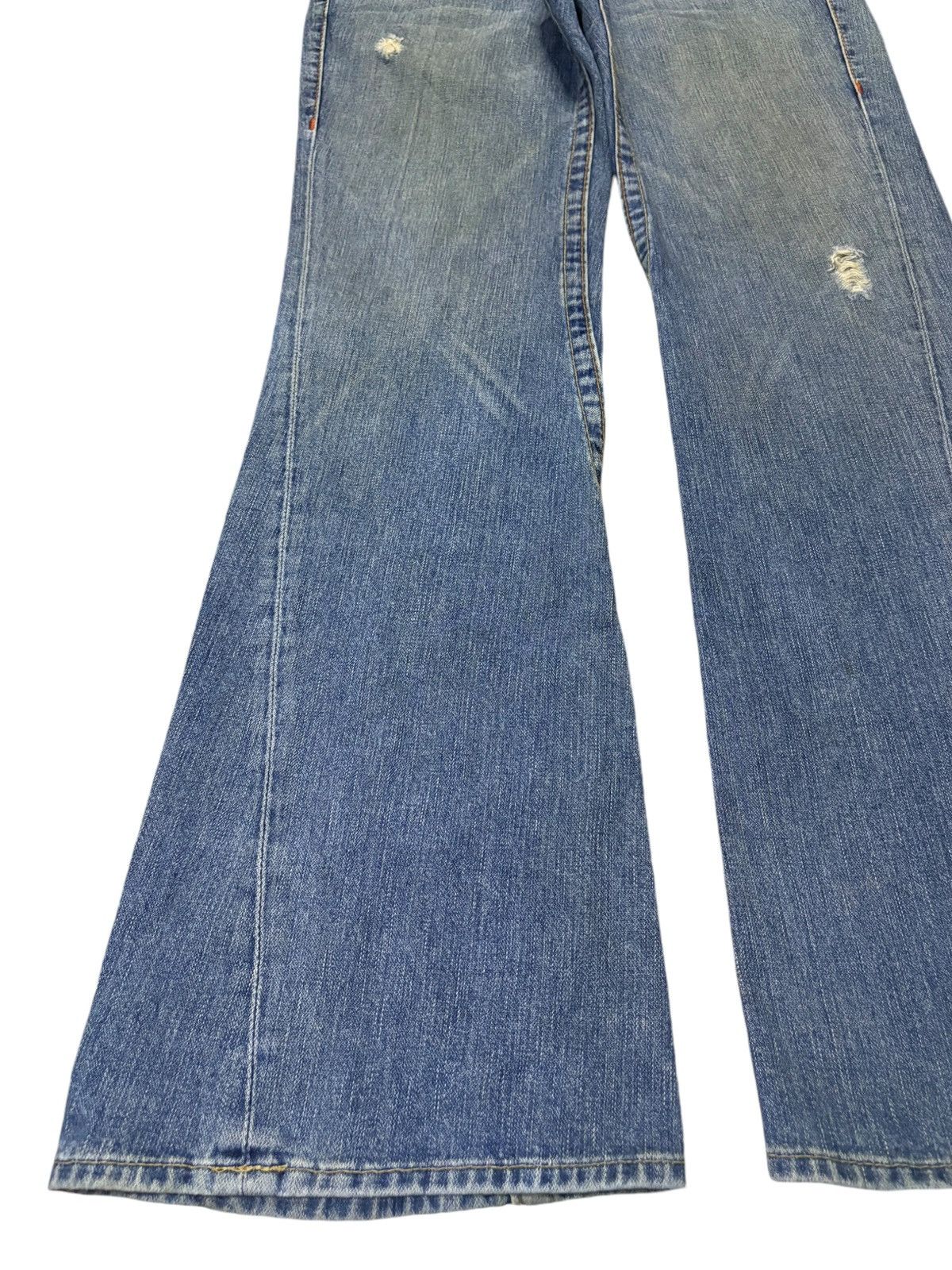 True Religion Vintage USA True Religion Joey Mud Wash Distress Flare Jeans Size US 35 - 6 Thumbnail