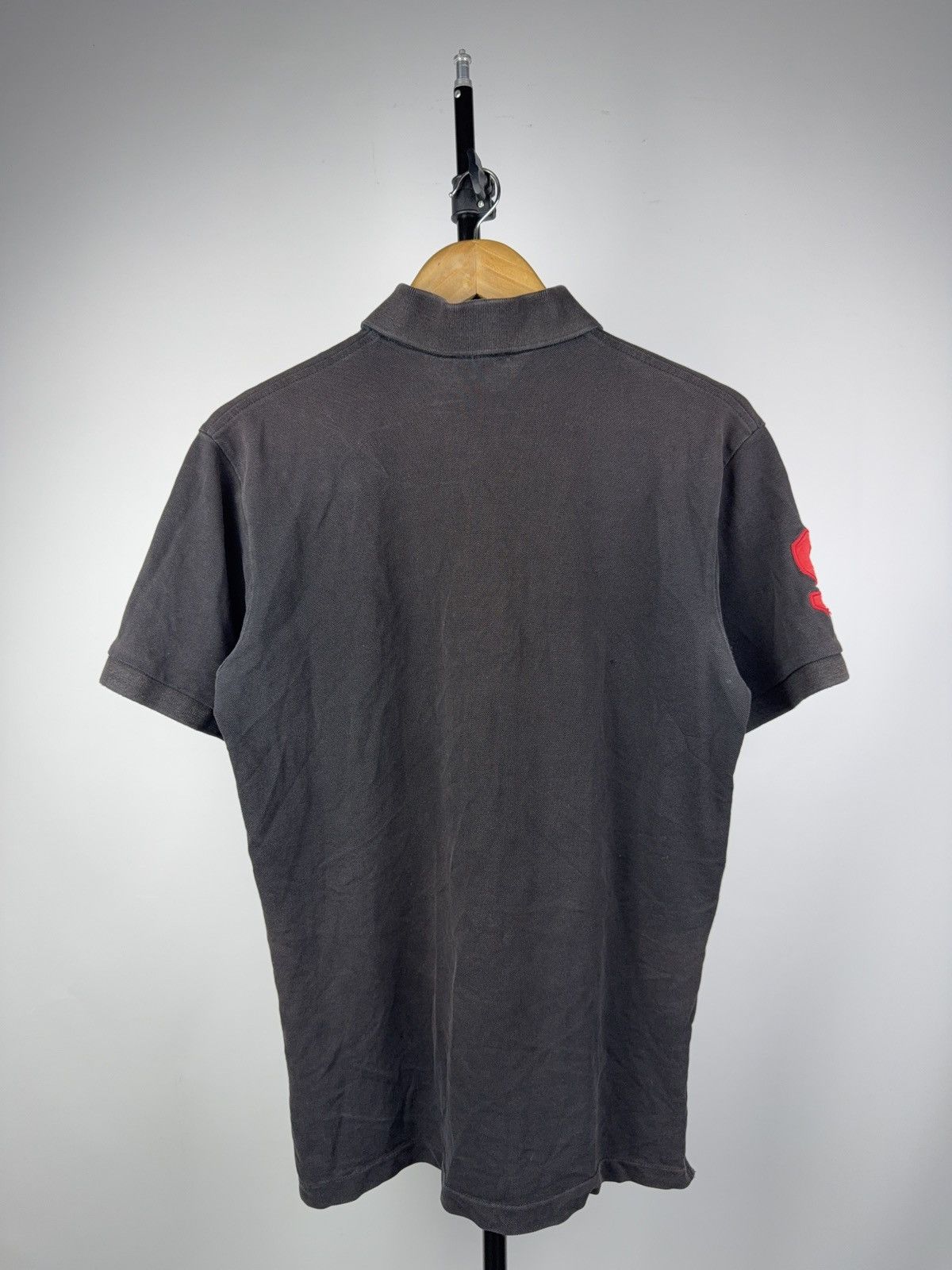 Polo Ralph Lauren Vintage 90s Polo Ralph Lauren #9 Big Pony Faded Polo Shirt Size US L / EU 52-54 / 3 - 11 Thumbnail