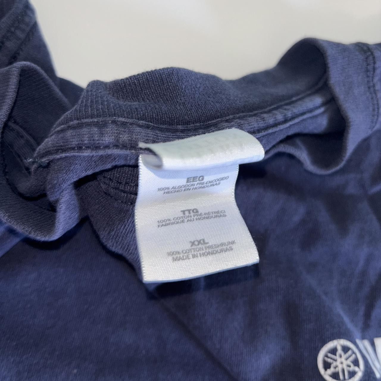 Vintage × Yamaha RARE 90’s Vintage Navy Yamaha Factory Racing Tee Shirt Size US XXL / EU 58 / 5 - 4 Thumbnail