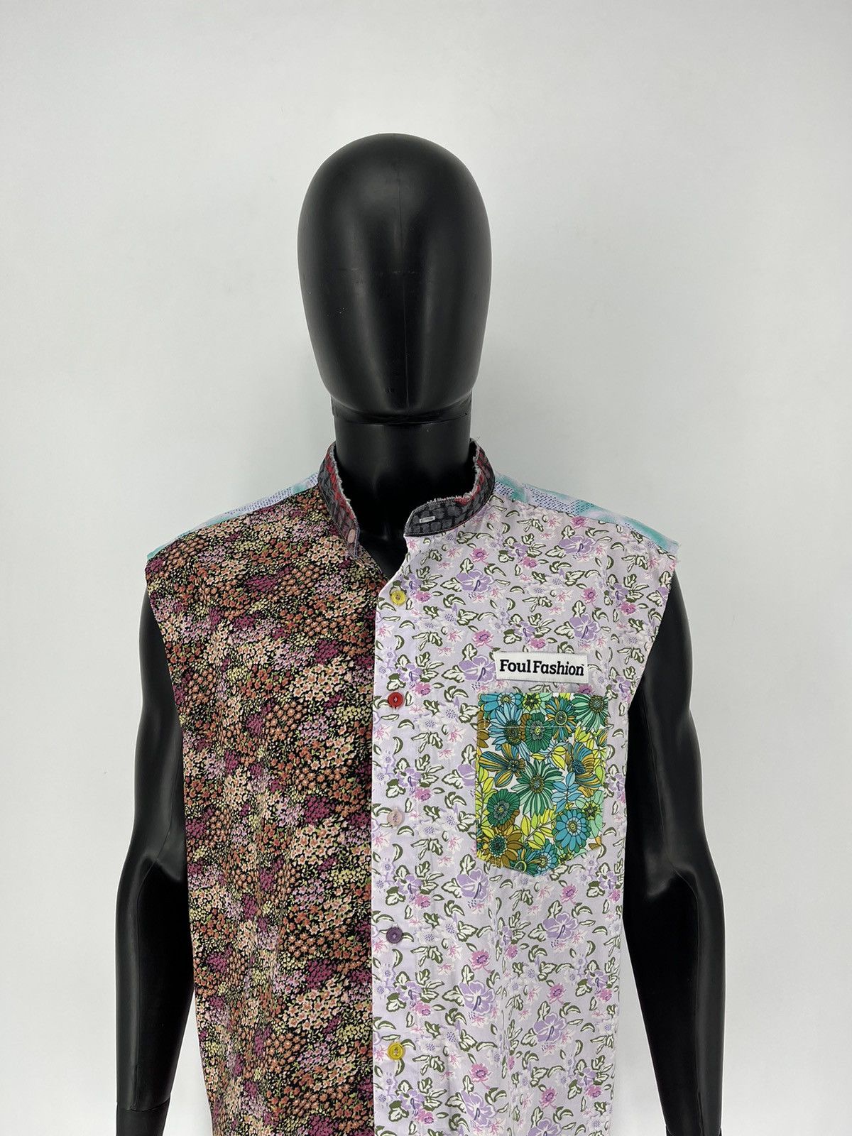 Japanese Brand Vintage Y2K Japanese Brand Foul Fashion Patchwork Shirt Size US XXL / EU 58 / 5 - 1 Thumbnail